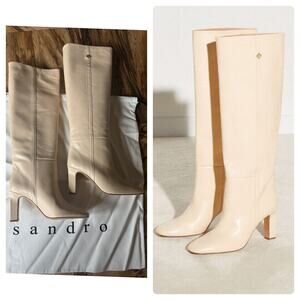 Sandro Paris Boots in Ecru
